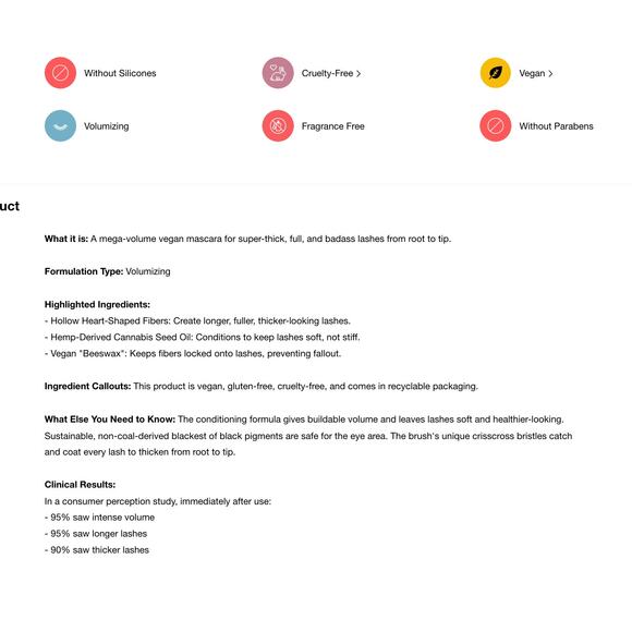 NEW Too Faced Shadow Insurance + Milk Kush High Volume Mascara in Large + Travel - Picture 9 of 15